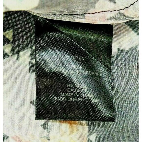 Tibi New York  Black Multi Color Geometric Print 100% Silk Dress Womens Size 2 - Picture 8 of 9